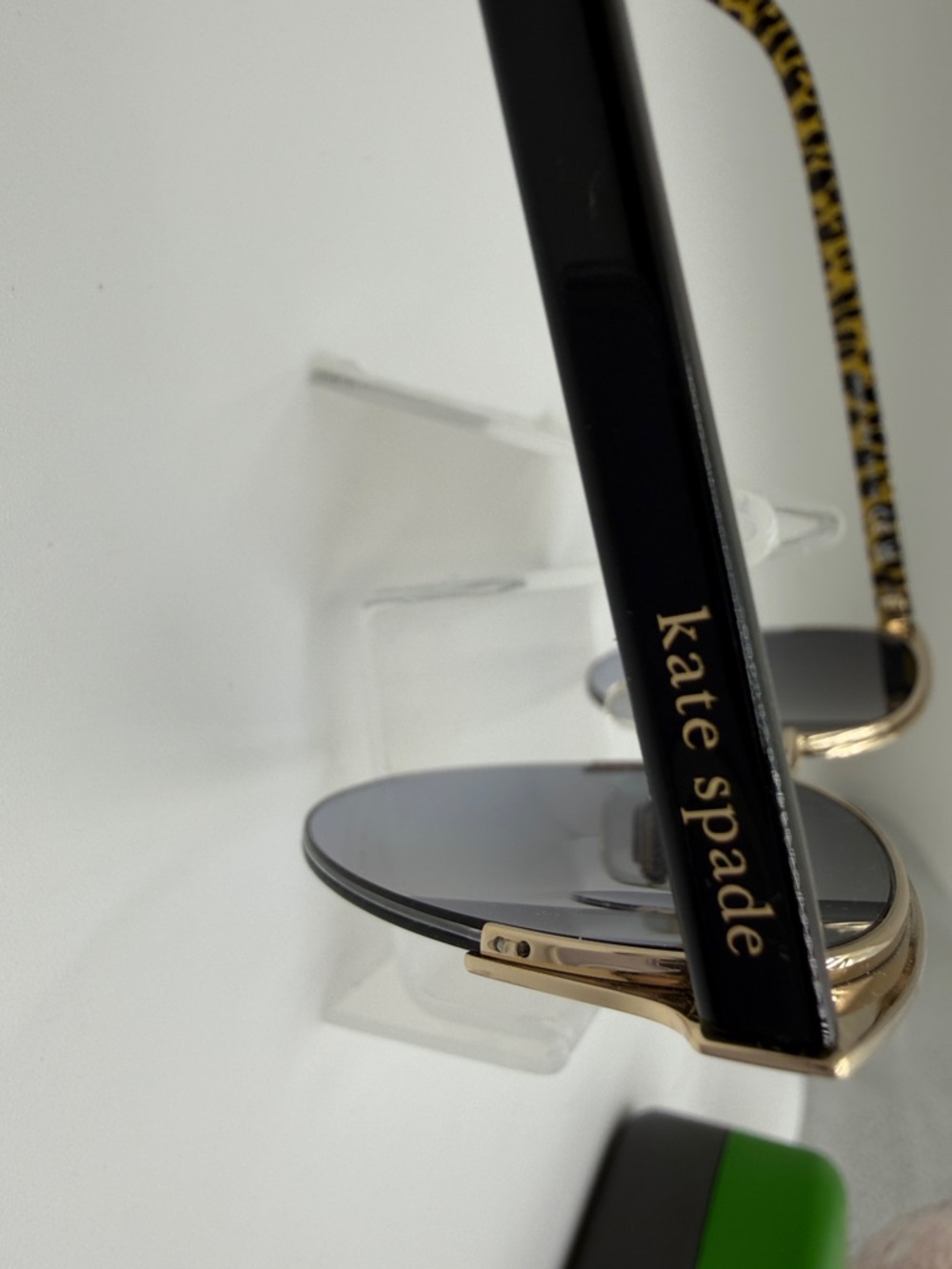 NEW kate spade Black Gradient Lenses with Leopard-Trim Sunglasses - Picture 5 of 6